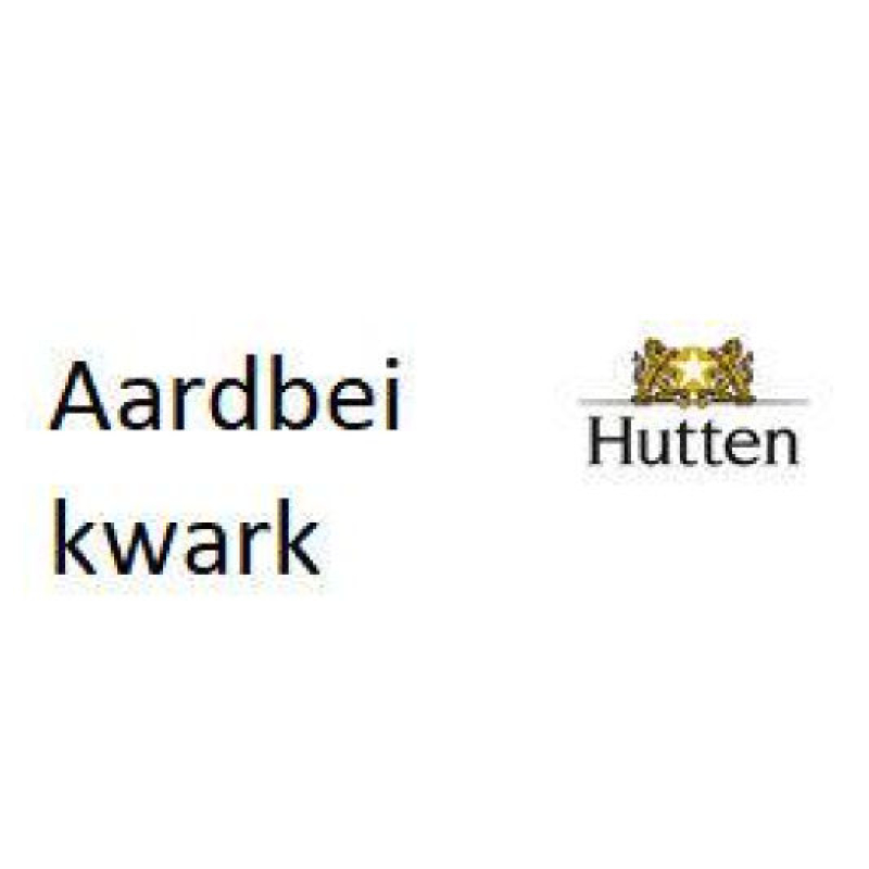 Etiket Hutten Aardbei kwark (15000)